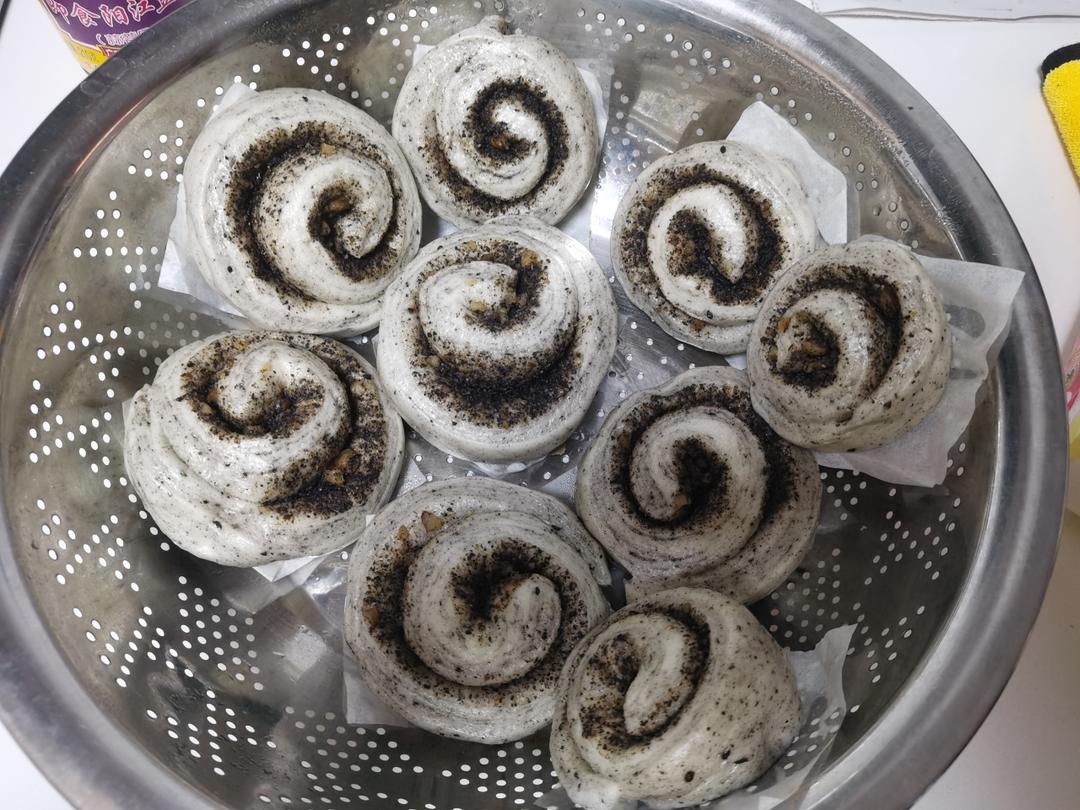 奶香黑芝麻馒头（一次性发酵）