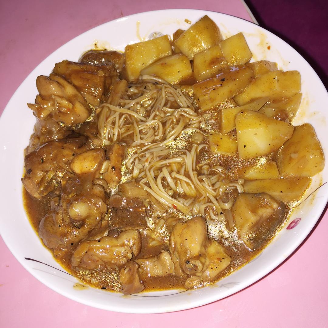 土豆炖鸡块