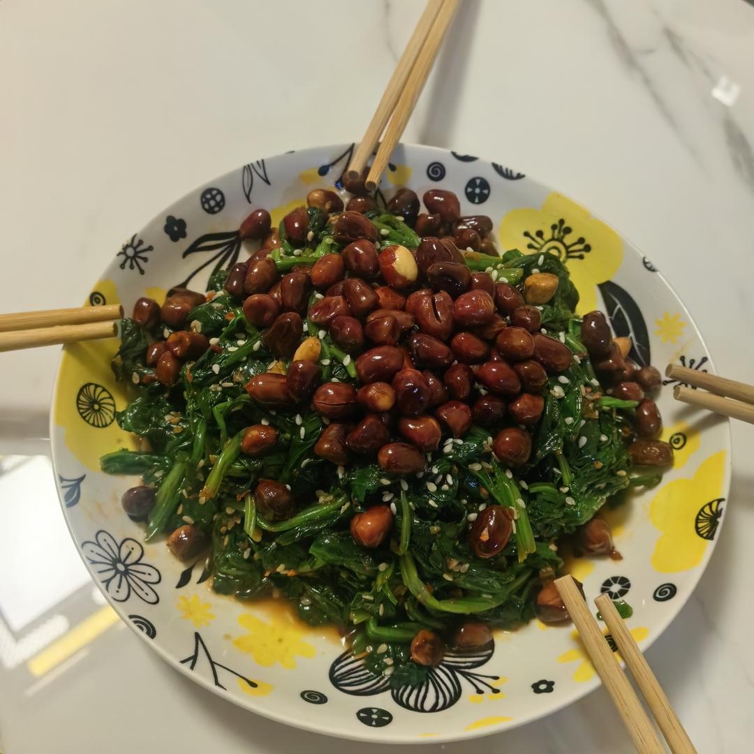 凉拌芝麻酱菠菜