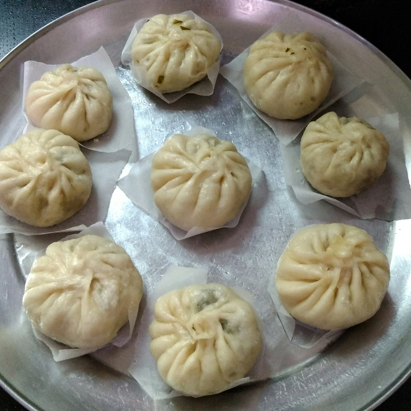 油菜香菇菜包