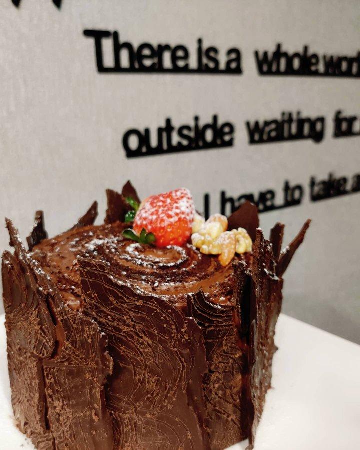 【圣诞树桩蛋糕】