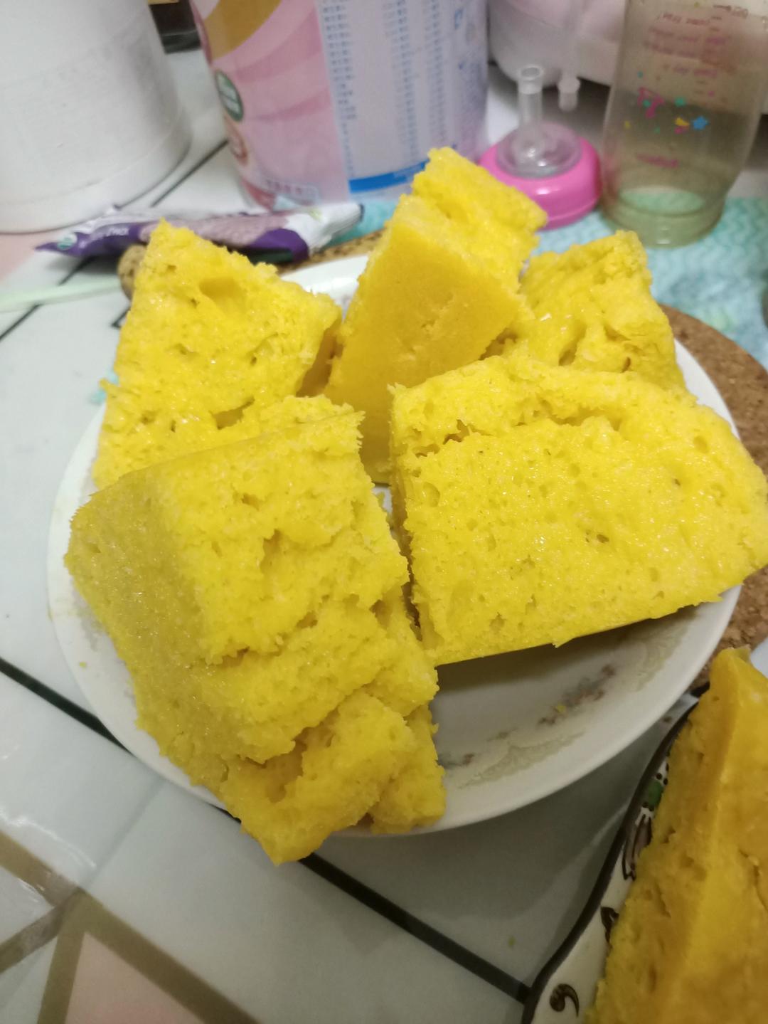 奶香南瓜发糕   不加一滴水和糖  这样做蓬松喧软还Q弹（养胃）附视频