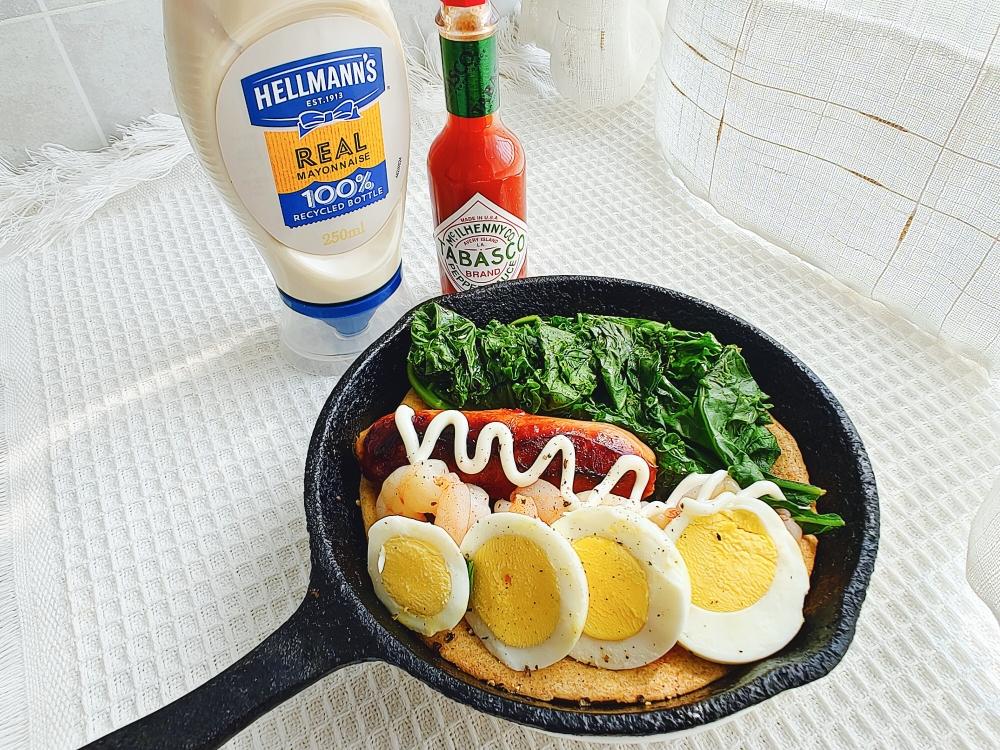 蛋黄酱全麦松饼的做法