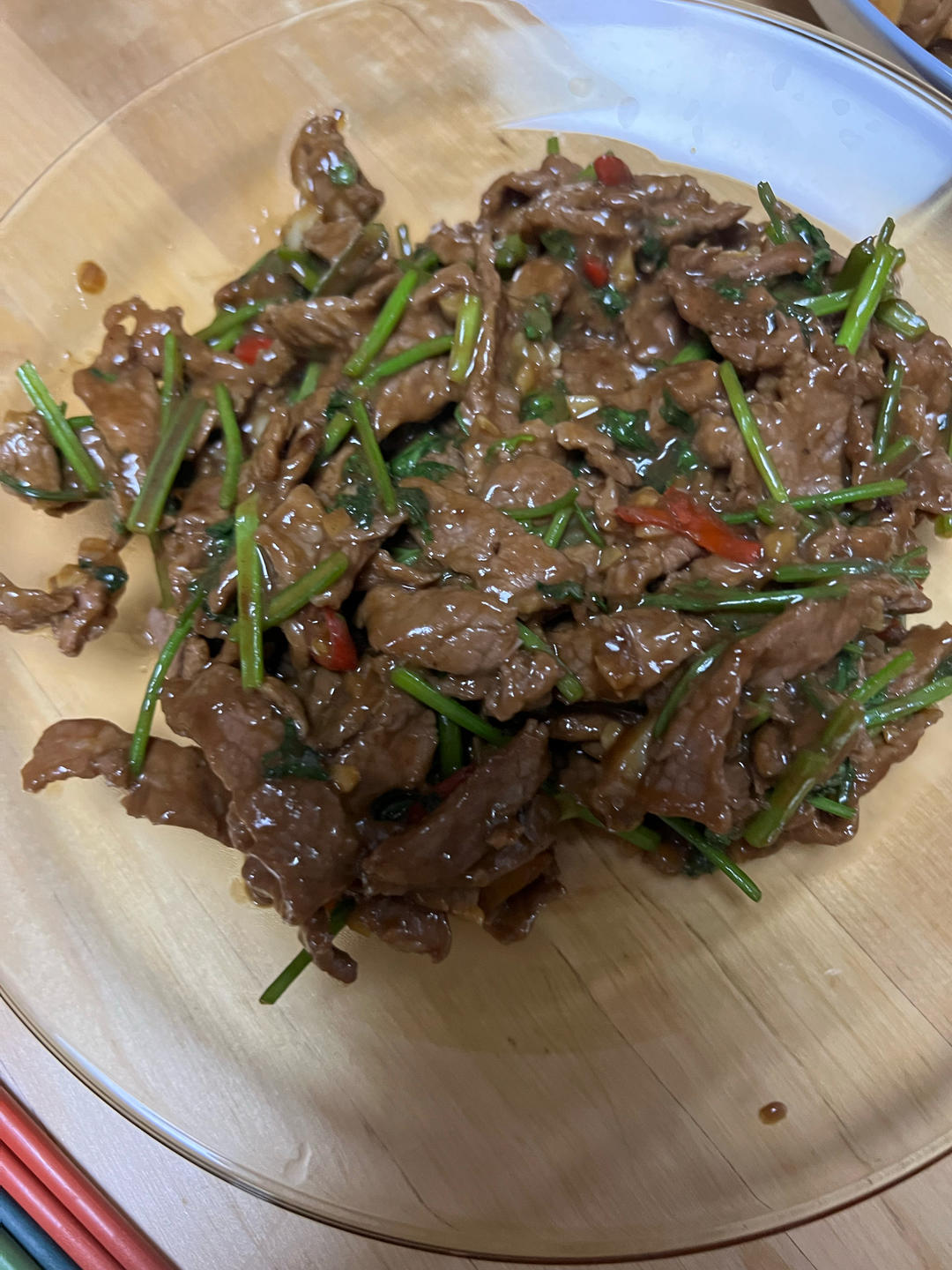 香菜炒牛肉（孜然）