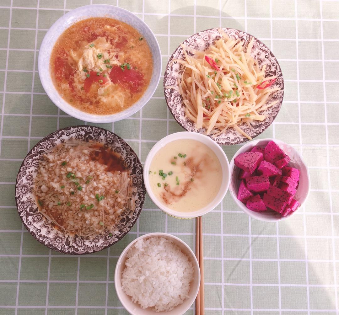 蒜蓉蒸金针菇