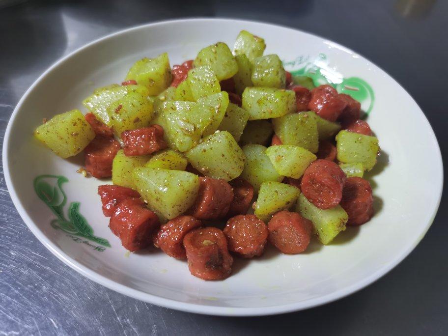 孜然土豆火腿肠 香辣过瘾还便宜！