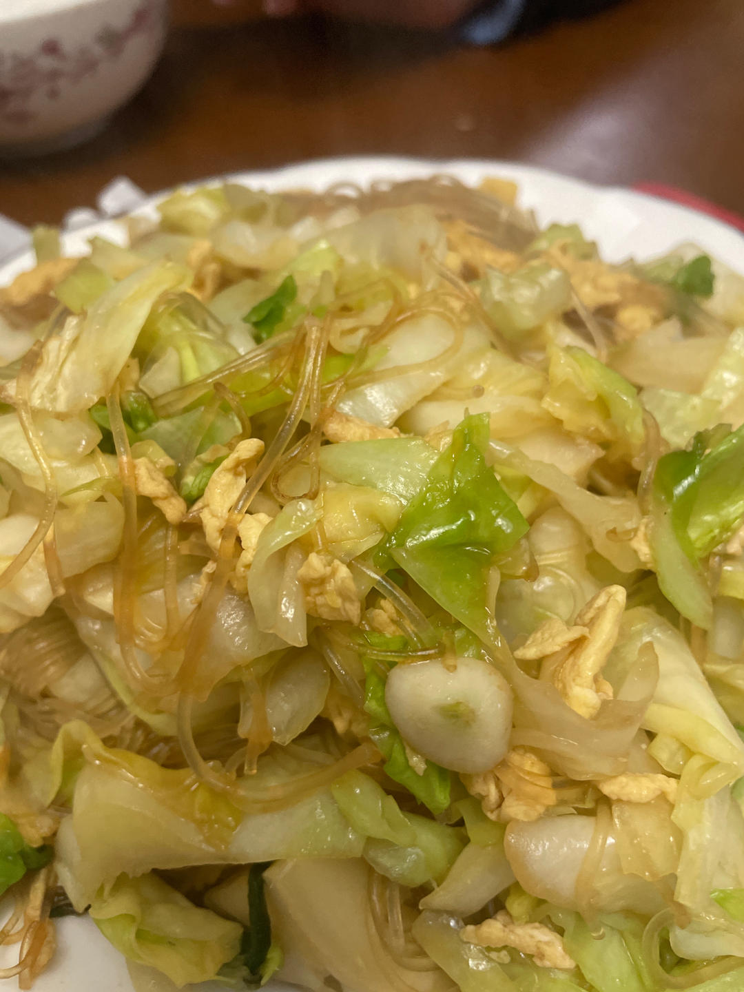 大学食堂的味道:包菜粉丝炒蛋