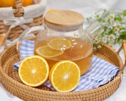 热橙子茶✨酸酸甜甜的冬日治愈系小清新饮品🍹