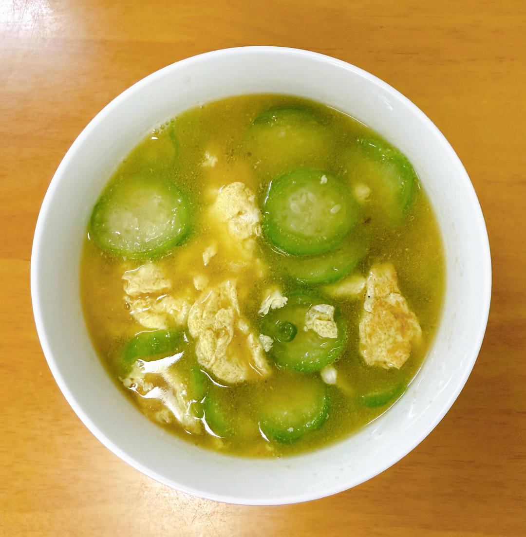 不变色丝瓜汤