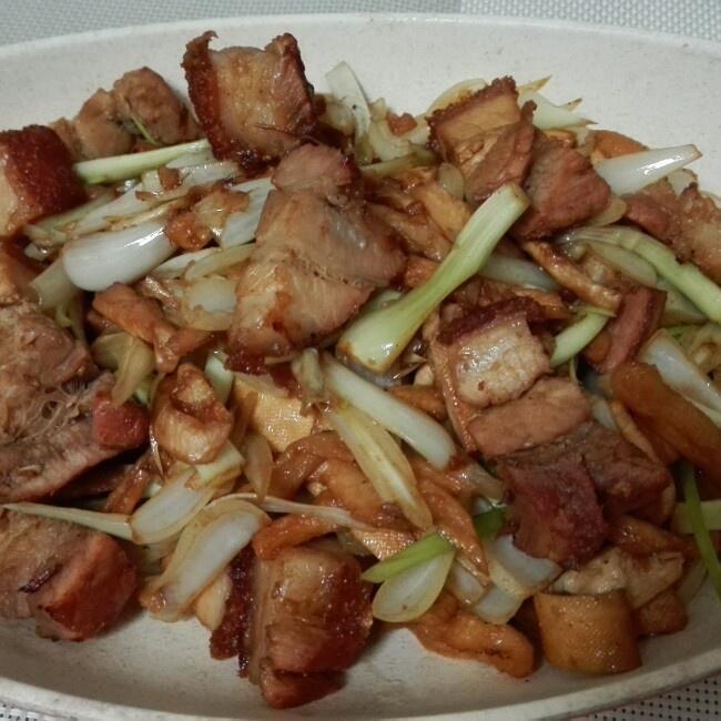 蕎菜炒火腩的做法