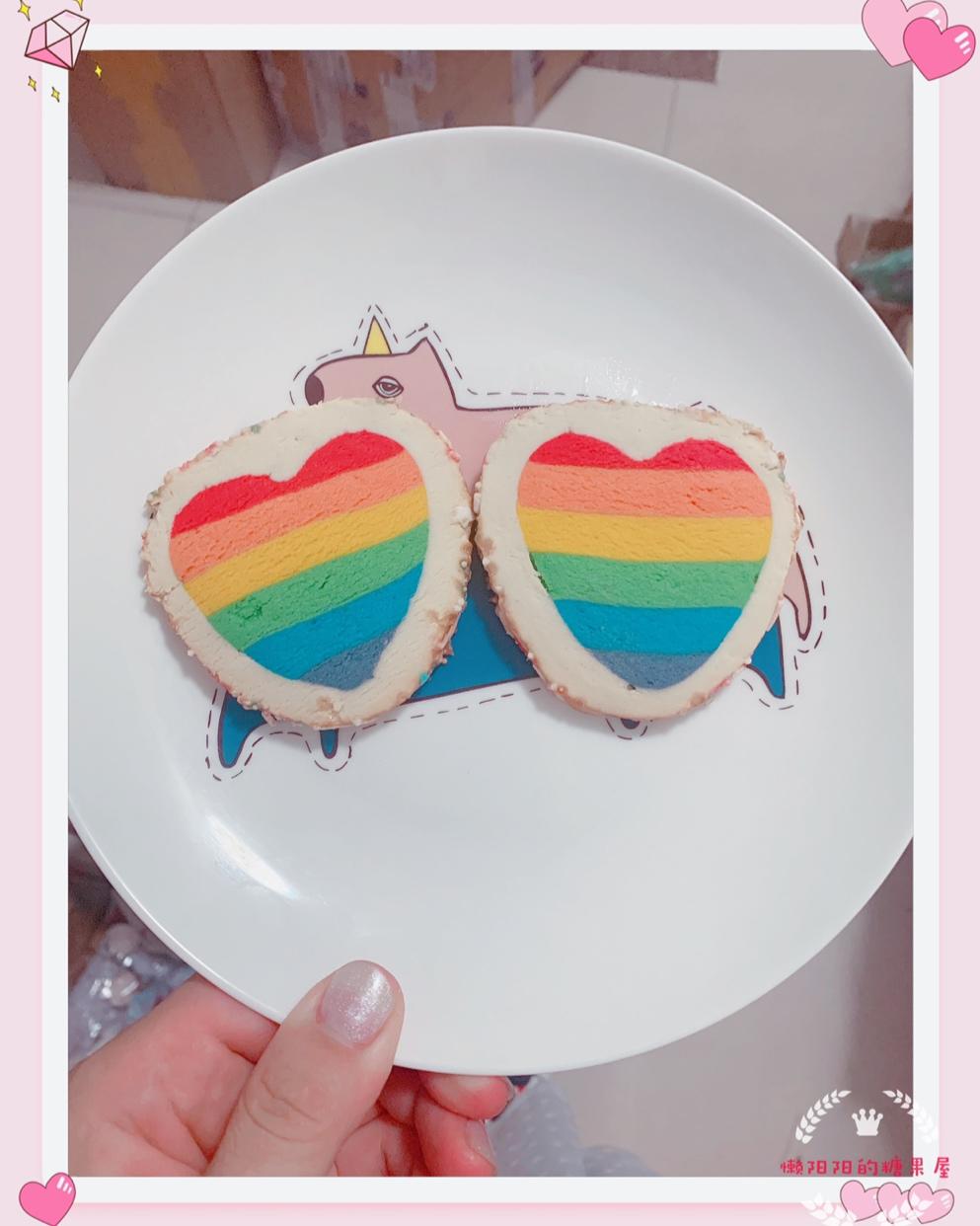 彩虹心饼干