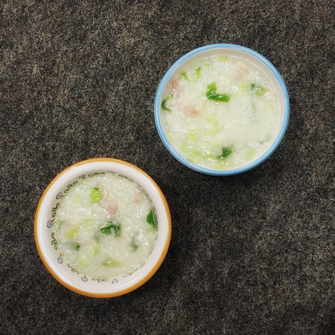 青菜咸肉粥