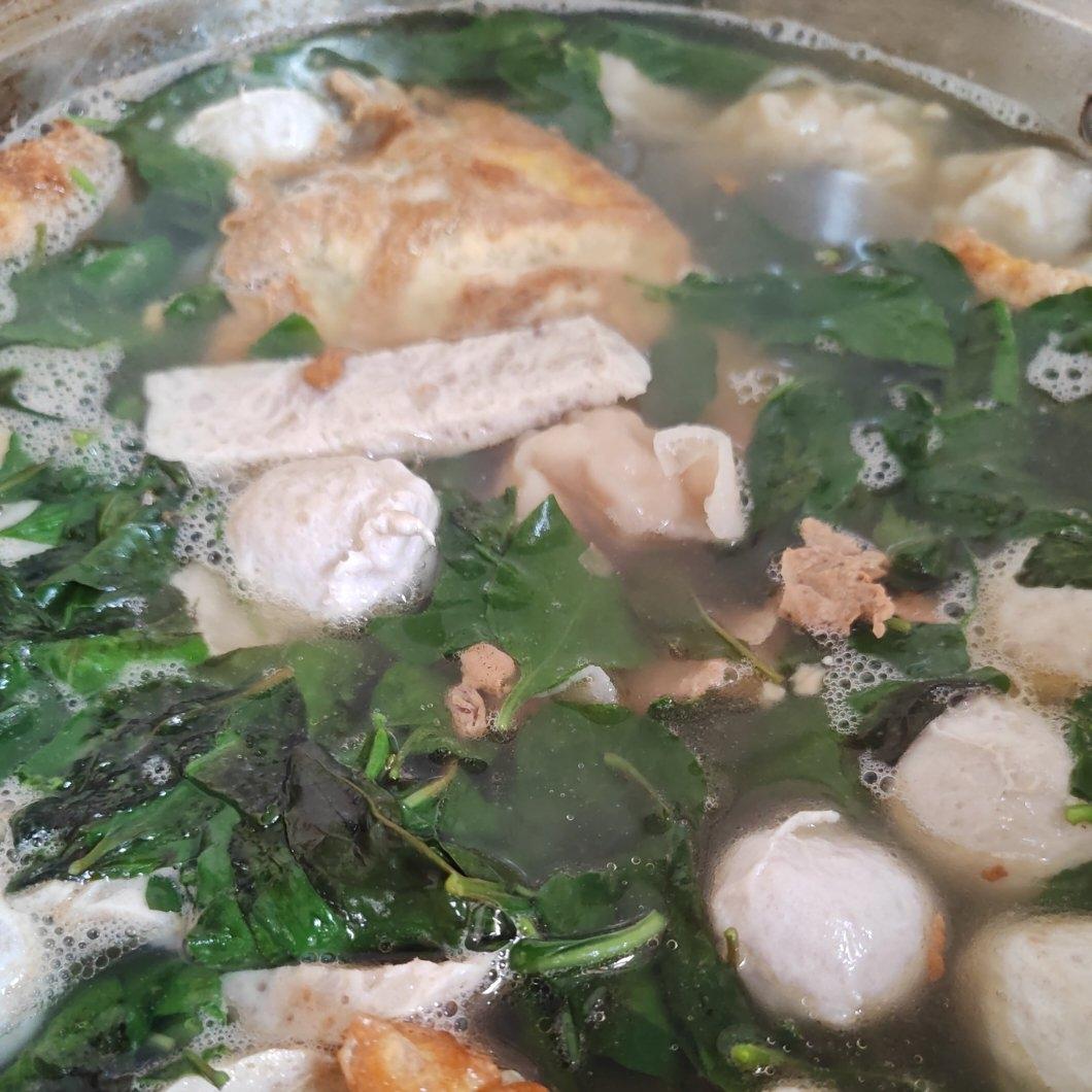 枸杞叶瘦肉肉丸汤超级鲜美