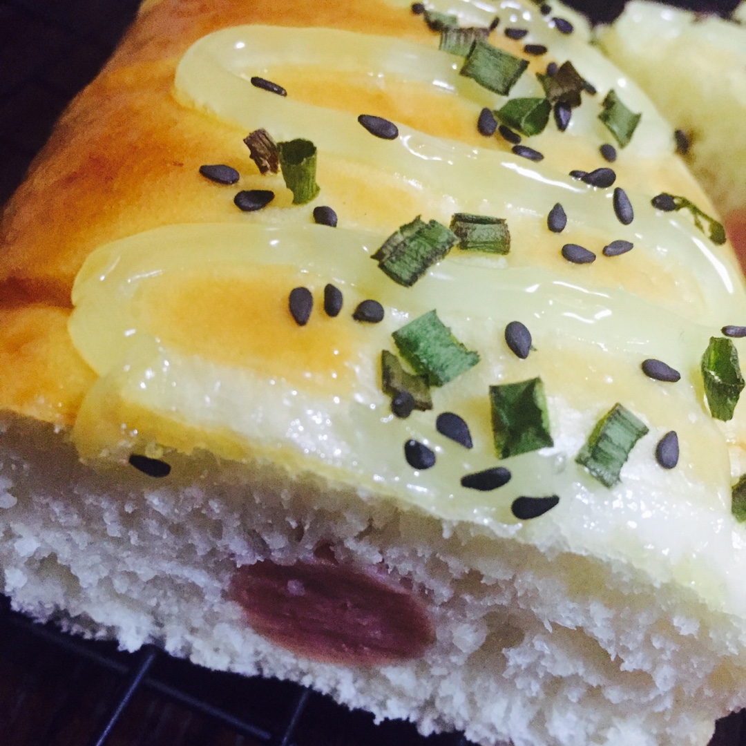 火腿肠早餐面包（一次发酵法）