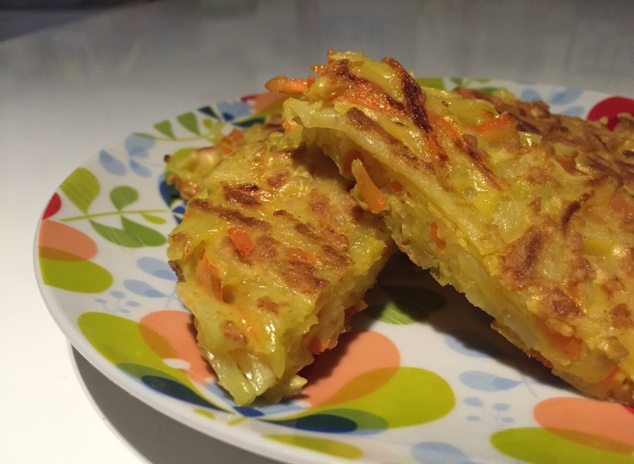 土豆胡萝卜丝煎饼