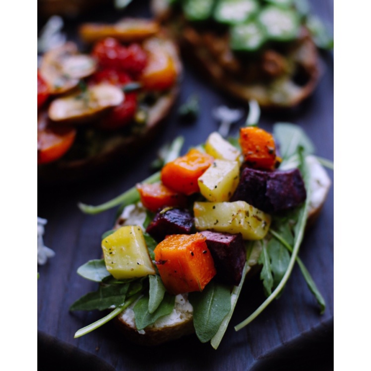 意式黑醋烤时蔬tartine