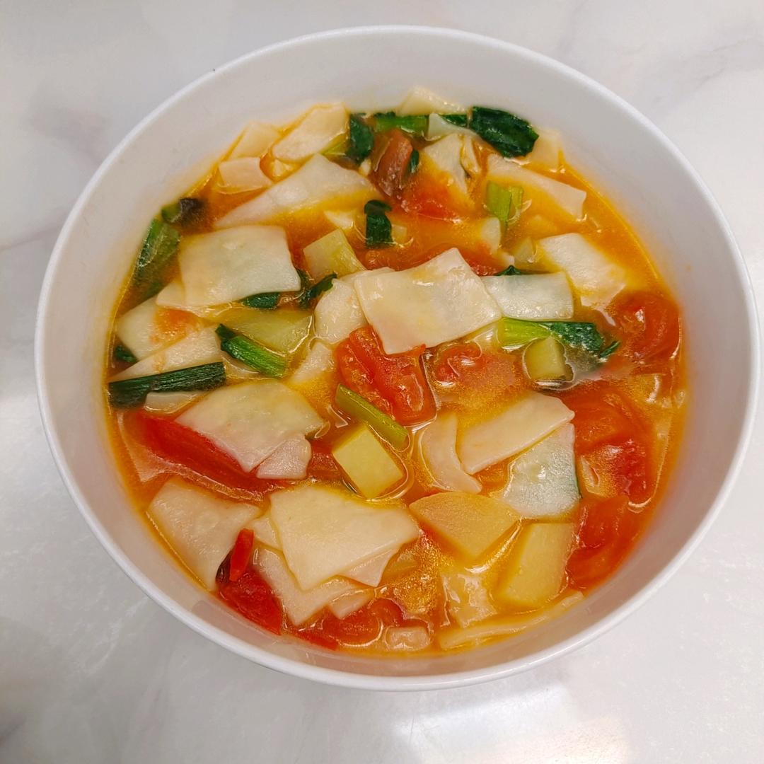 西红柿鸡蛋面片 （内附揪面片教程）