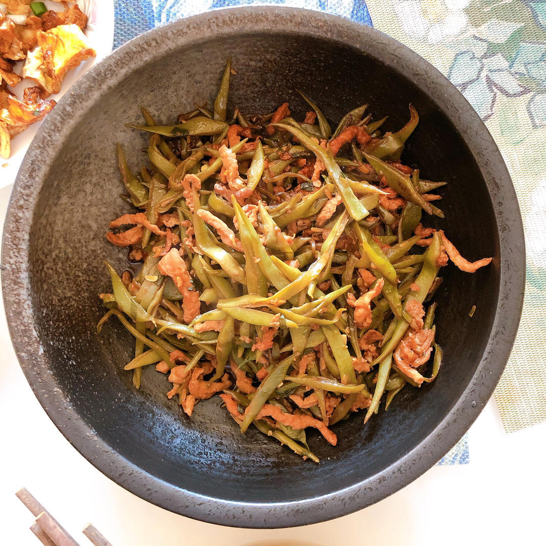简单家常菜😋豆角丝炒肉，营养美味又下饭❗️