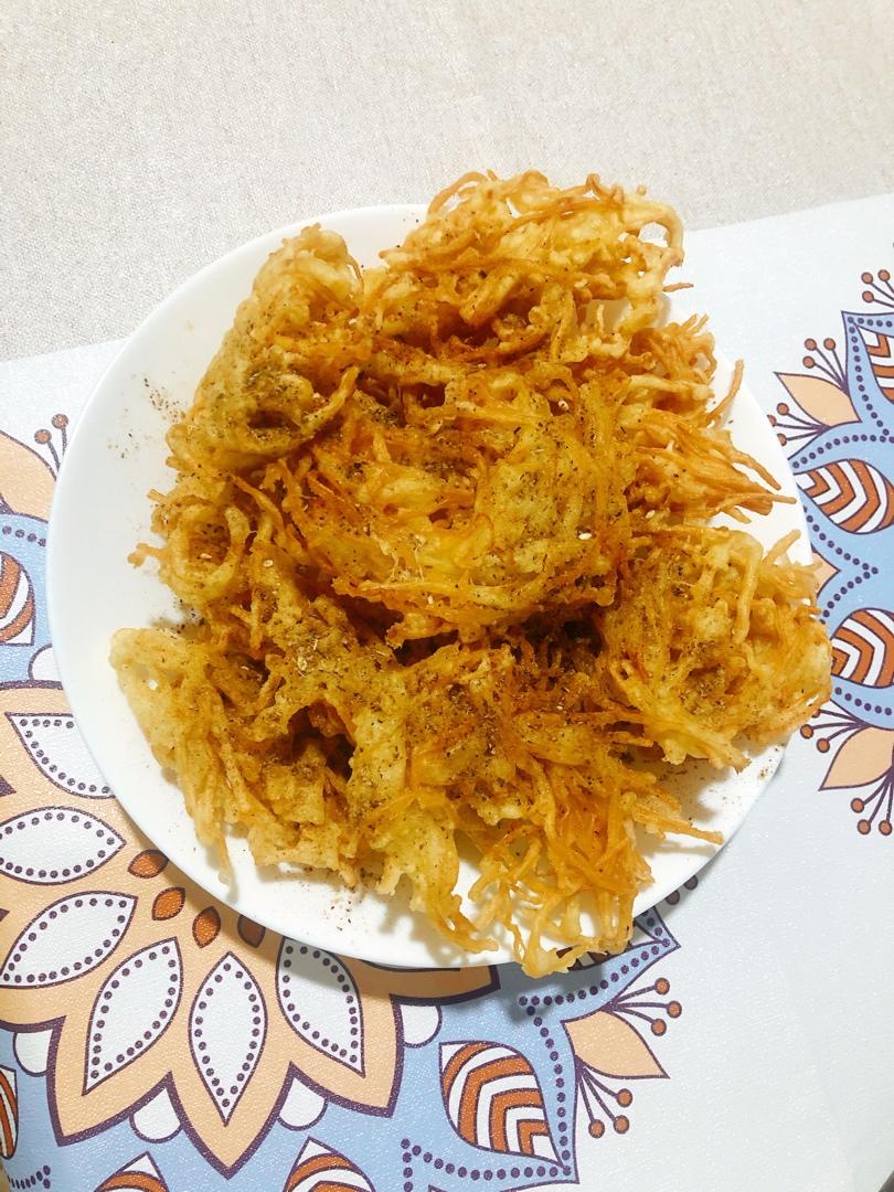 炸金针菇椒盐味