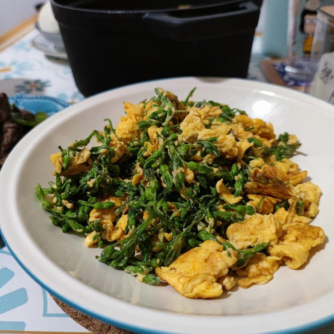 夏日食花~夜香花炒鸡蛋
