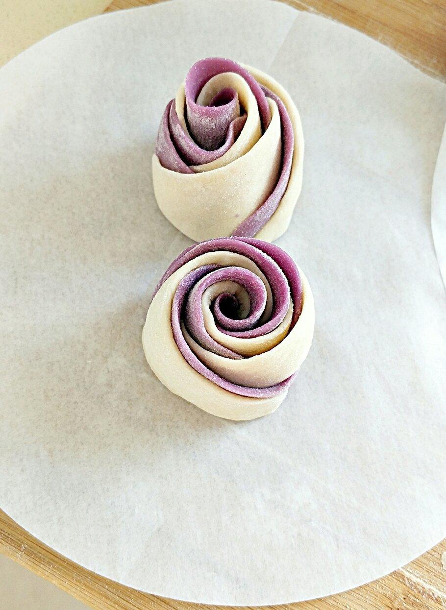 紫薯玫瑰花馒头