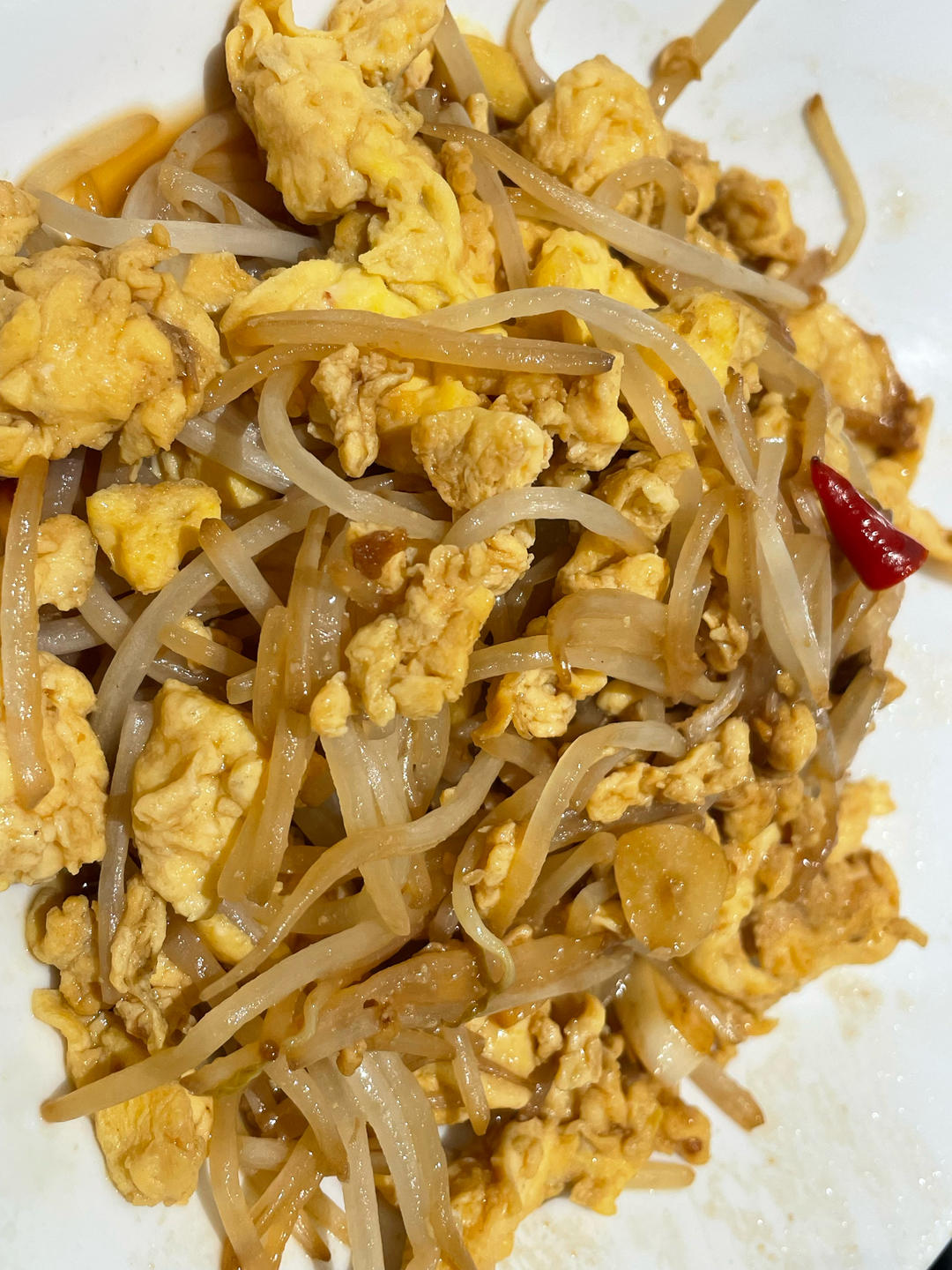 豆芽炒鸡蛋