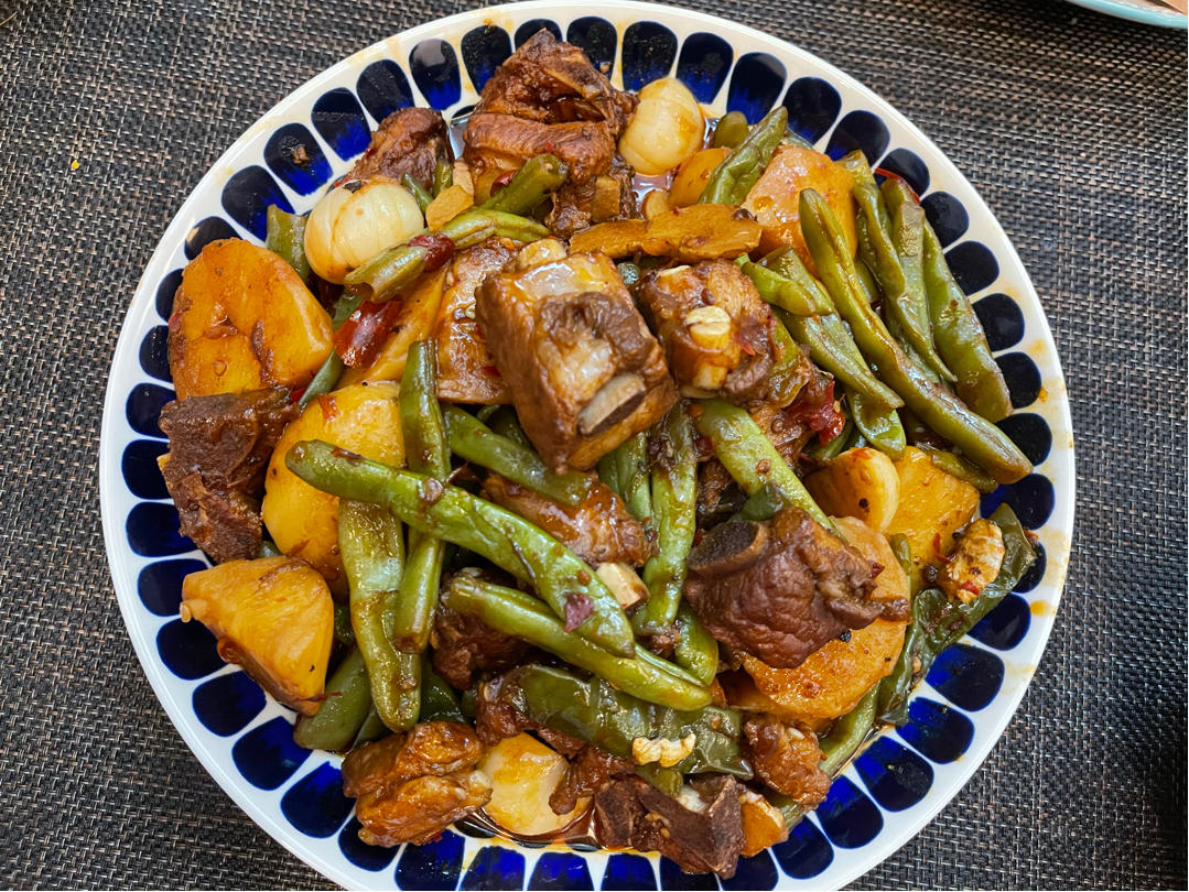 四季豆烧排骨