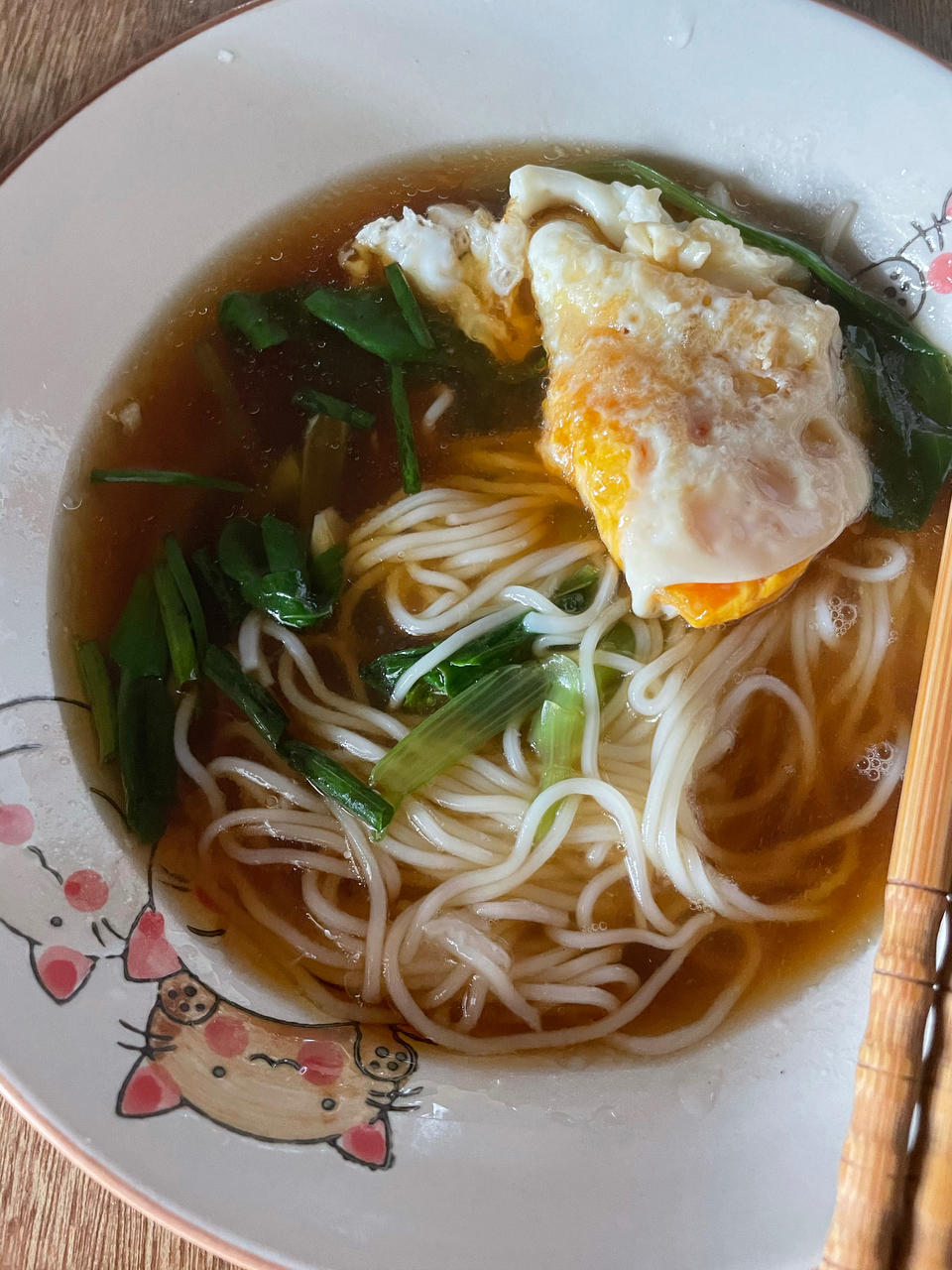 卡妈私房菜~青菜鸡蛋面（汤面）