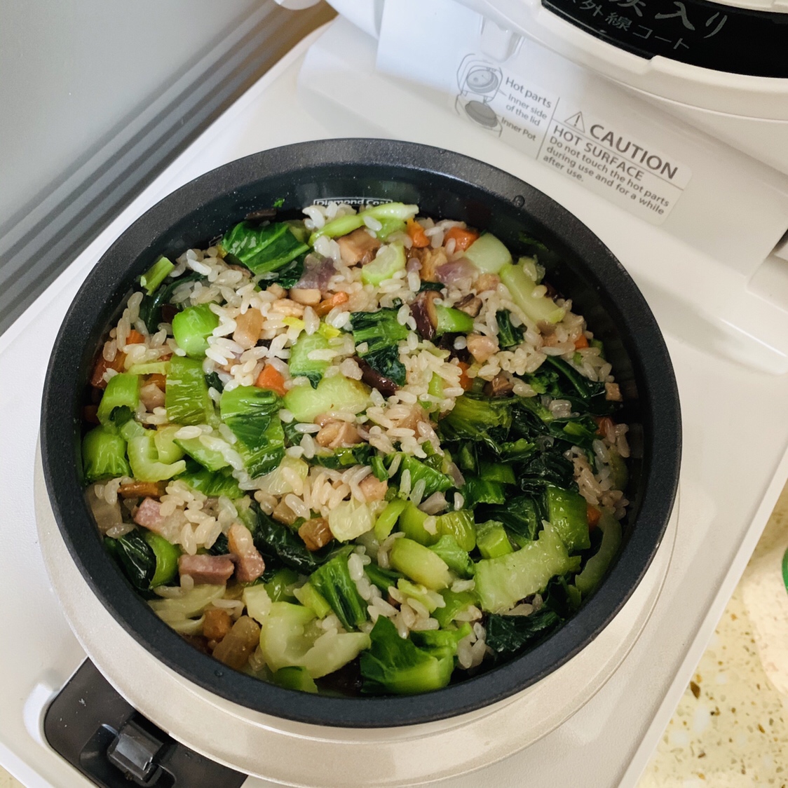 最简便的咸肉菜饭(电饭锅做)