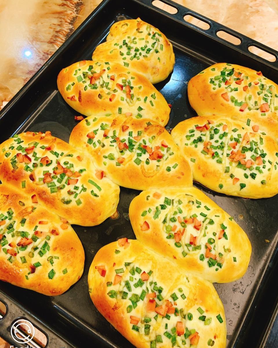香葱火腿肉松面包