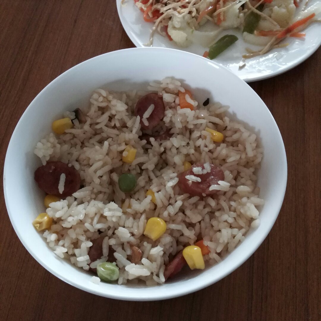 电饭锅版香菇腊肠饭