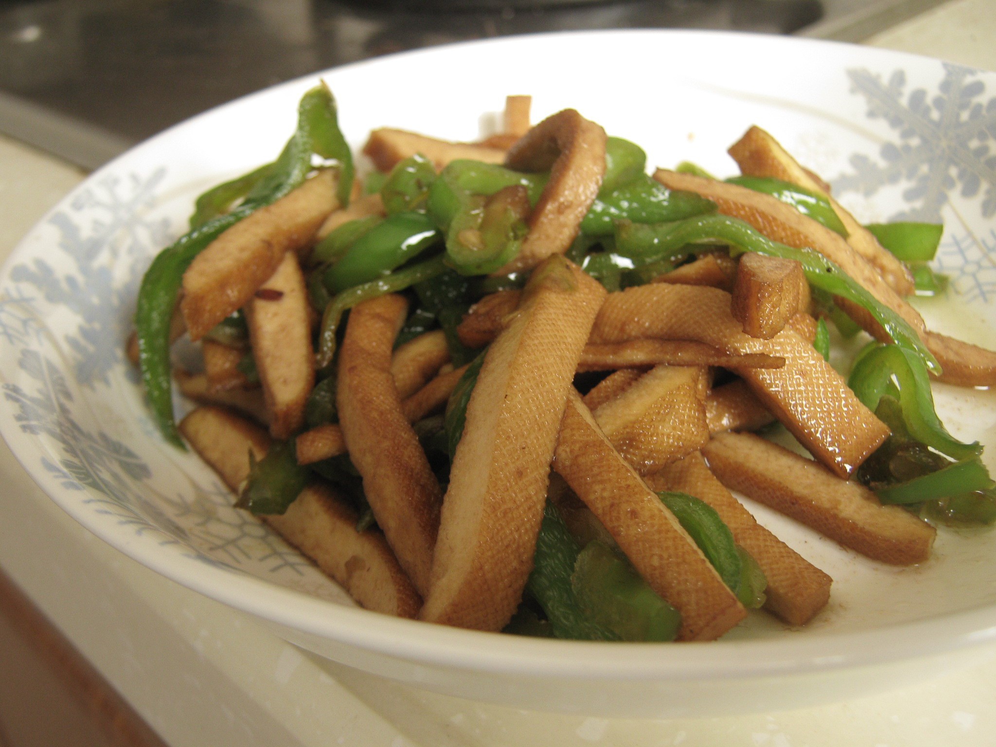 青椒炒豆腐干