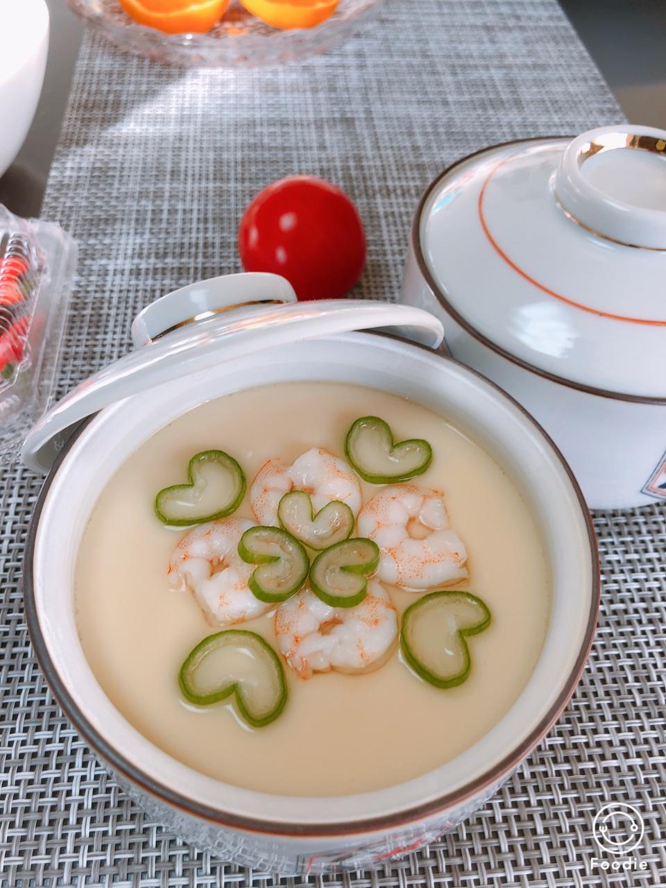 虾仁豆腐蒸水蛋