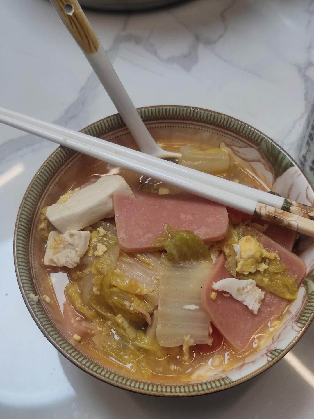 白菜三鲜汤