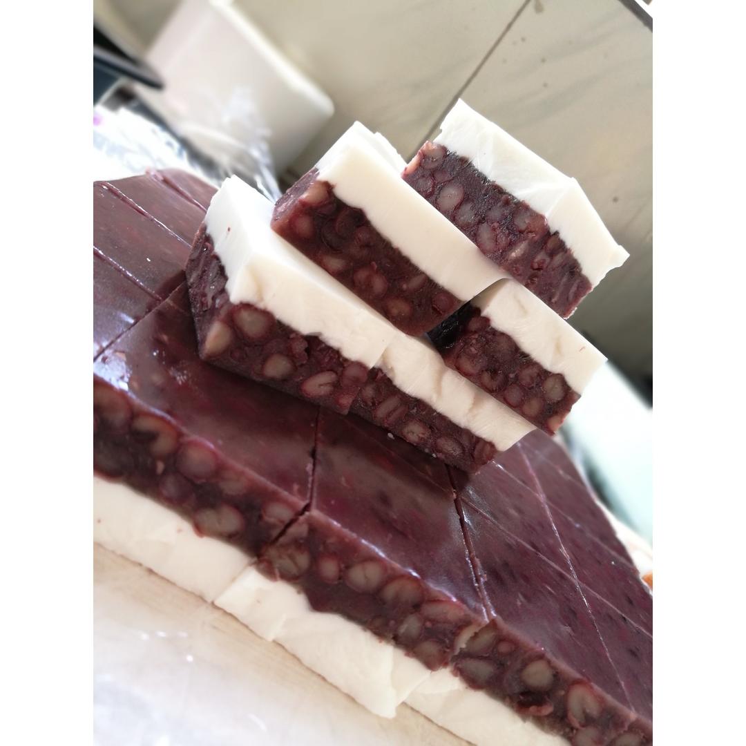 牛奶椰汁红豆糕