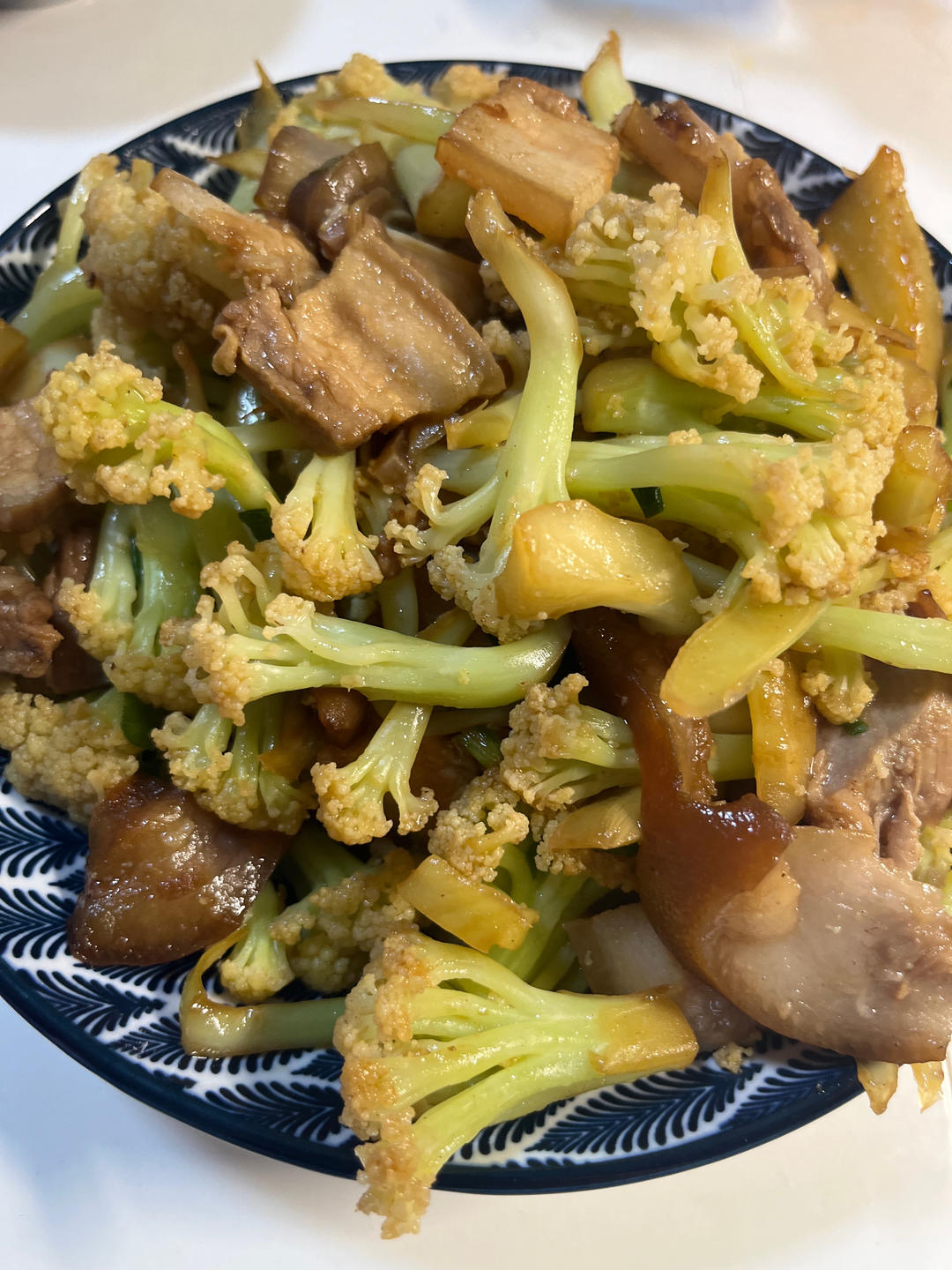 简单的花菜炒肉
