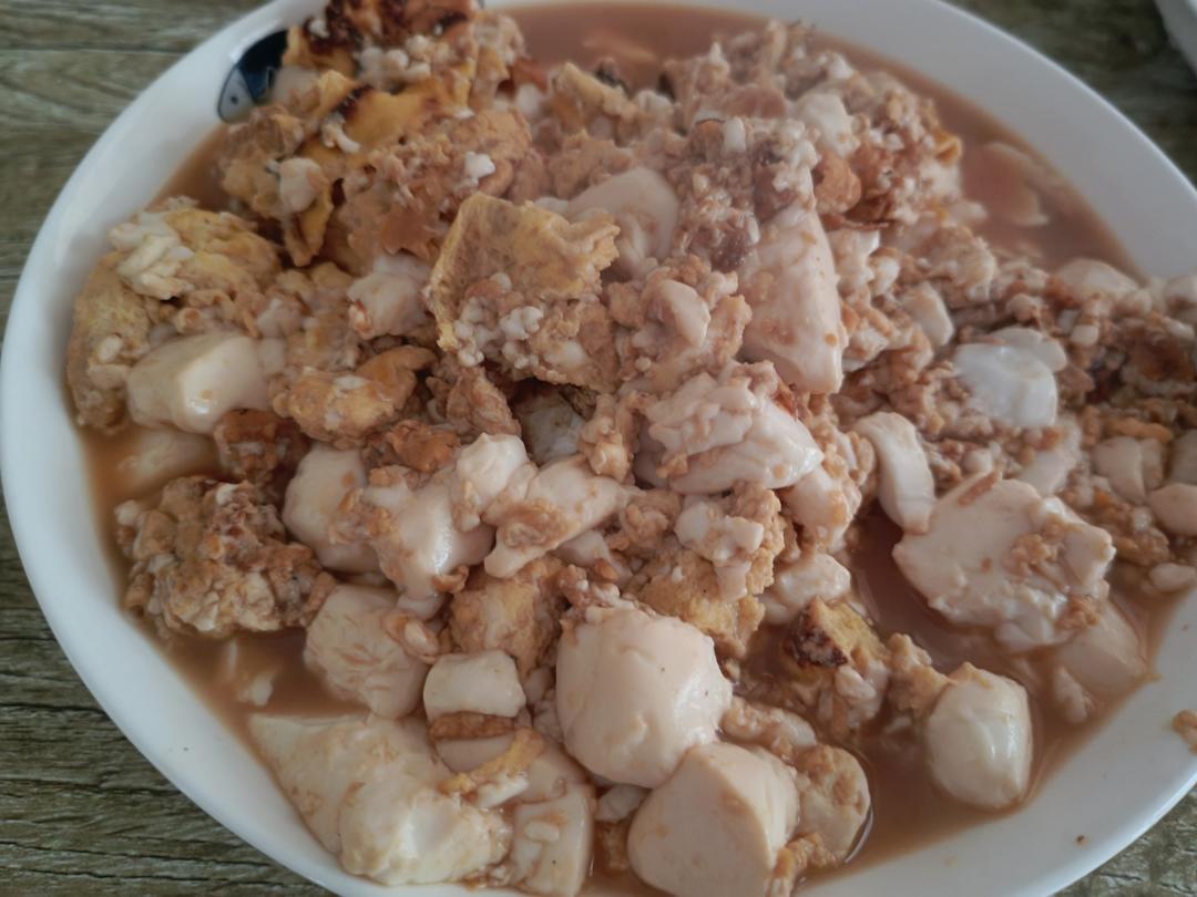 鸡蛋焖内脂豆腐