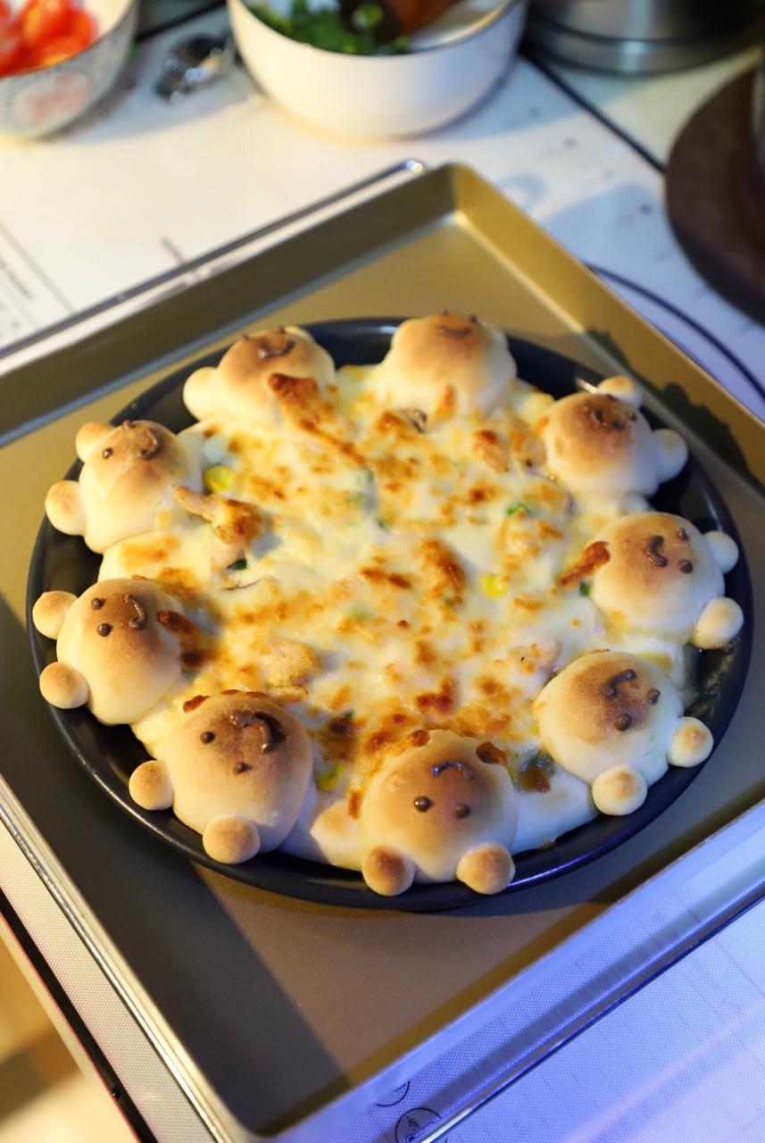 俏妈_wypk做的可爱小熊披萨