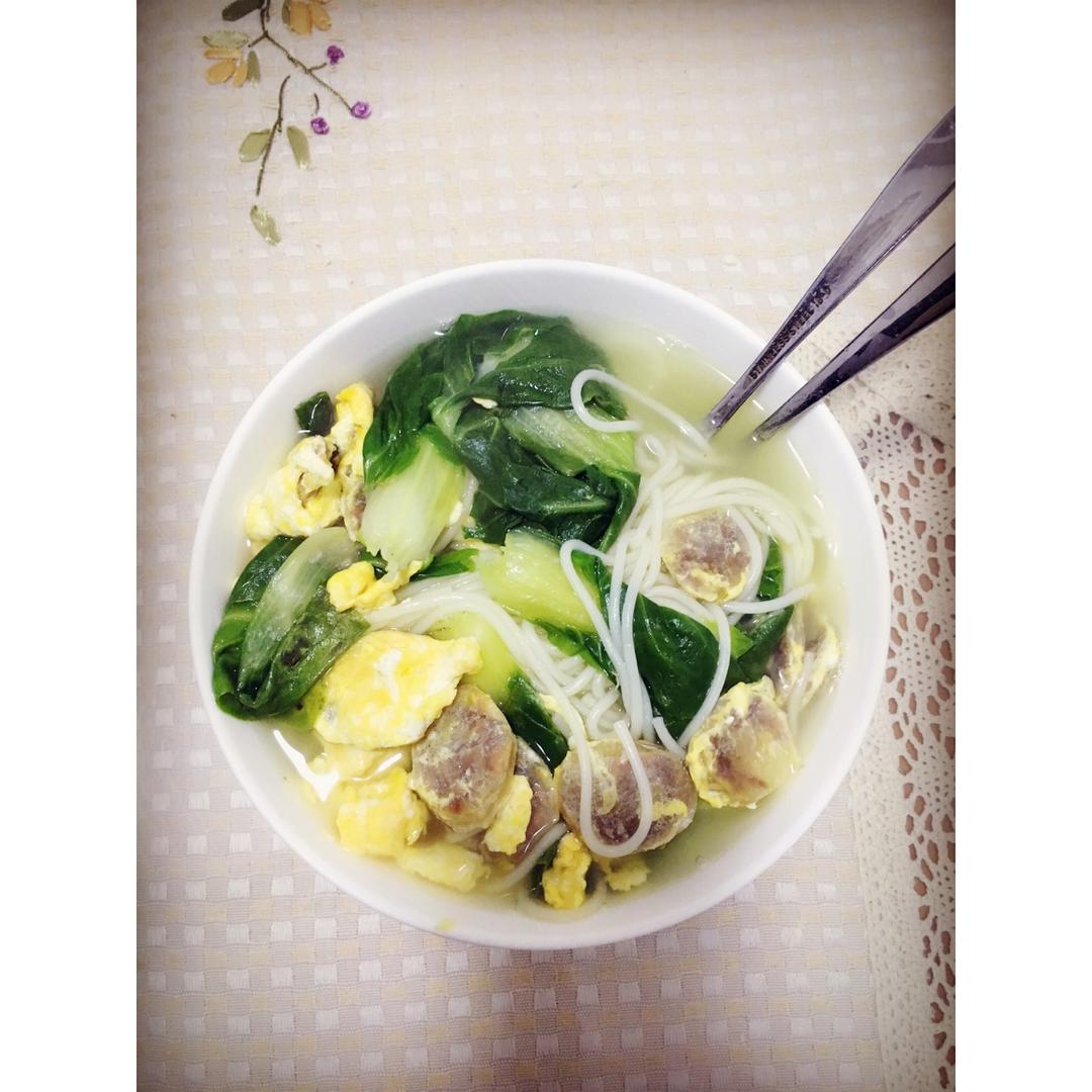 青菜鸡蛋面