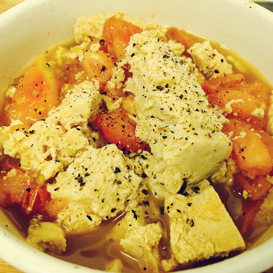西红柿烧冻豆腐