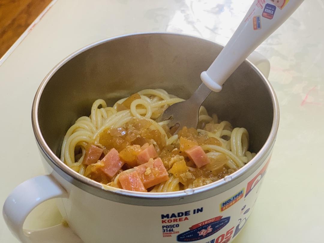 （完胜必胜客的）番茄肉酱意大利面～