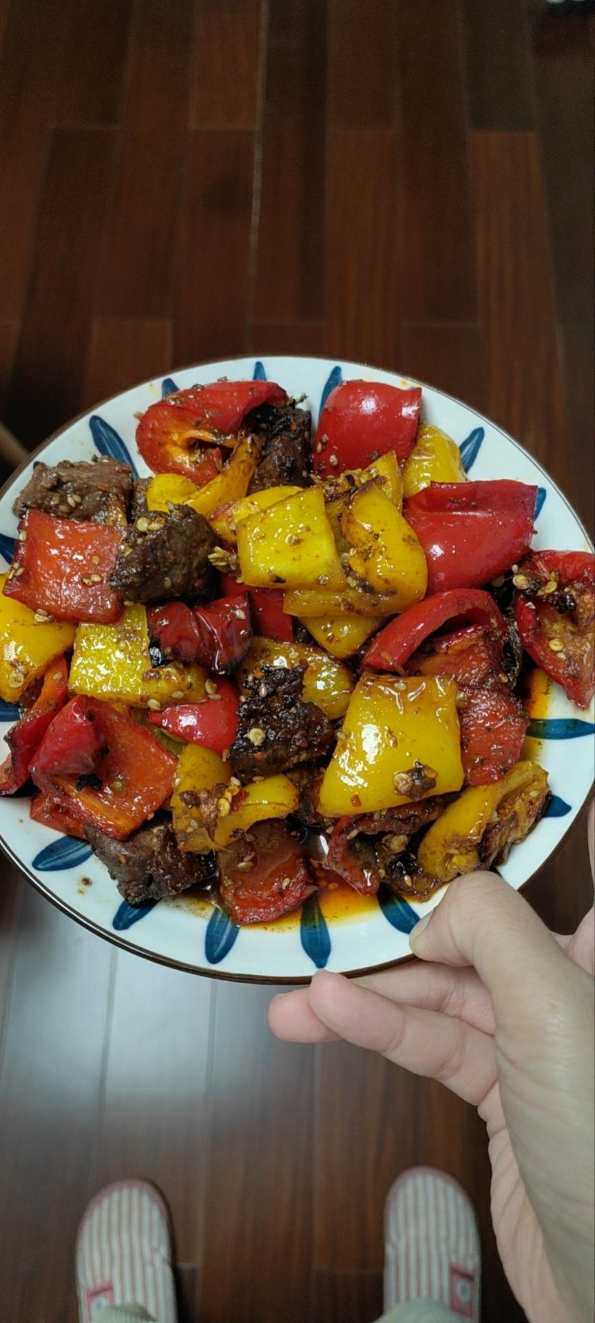 彩椒牛肉串（空气炸锅版）