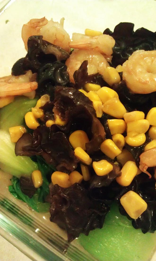 木耳虾仁油菜的做法