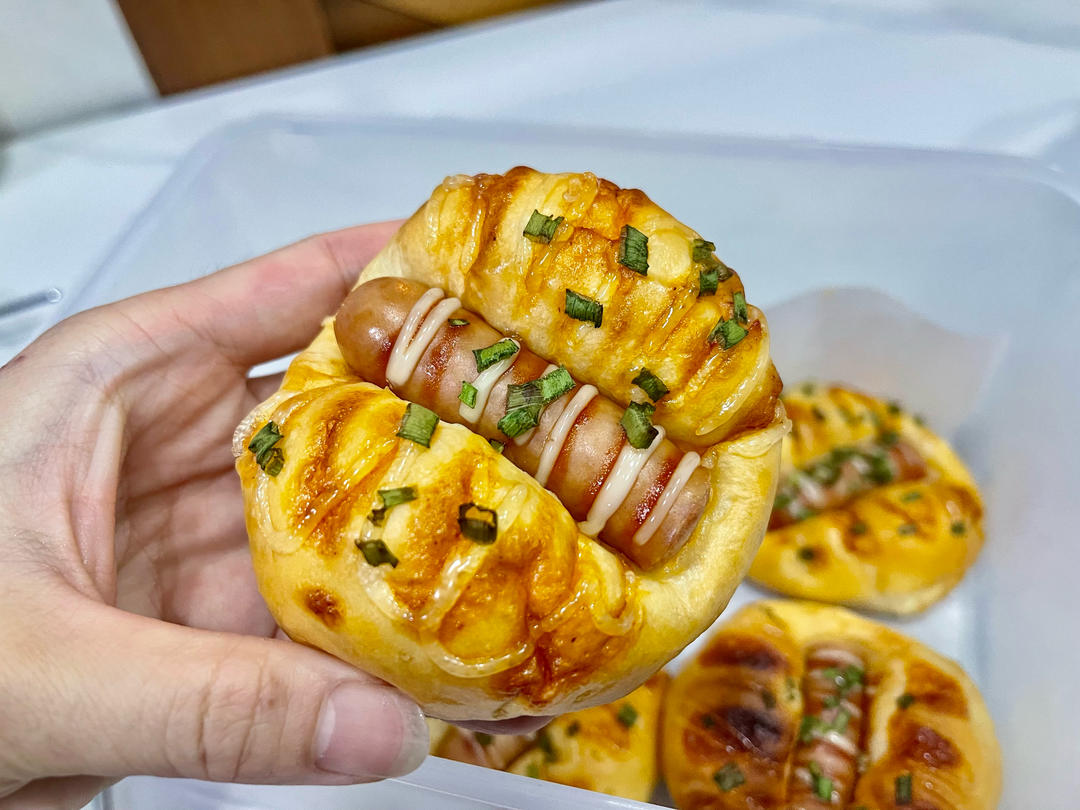 一发波兰种肠仔包，吐司通用面团