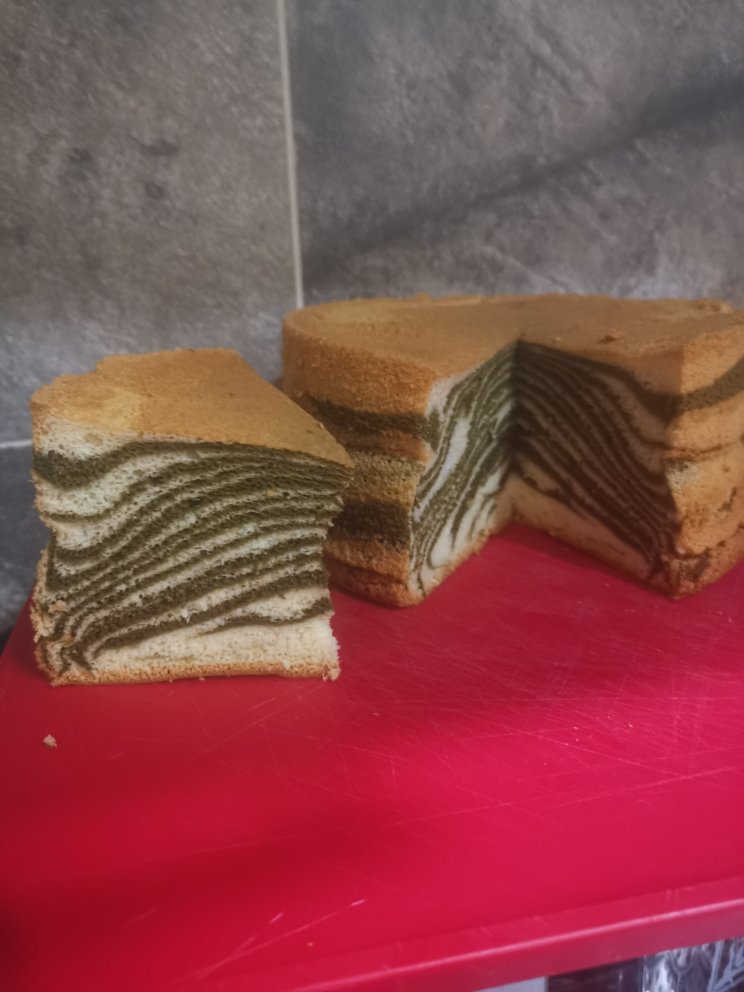 绿斑马戚风蛋糕