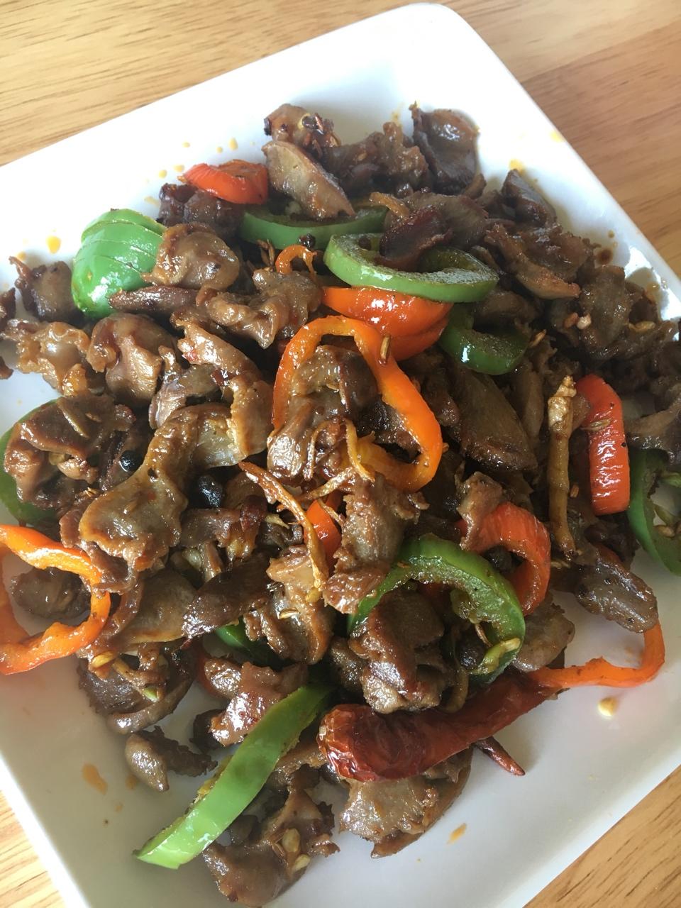 爆炒鸡胗