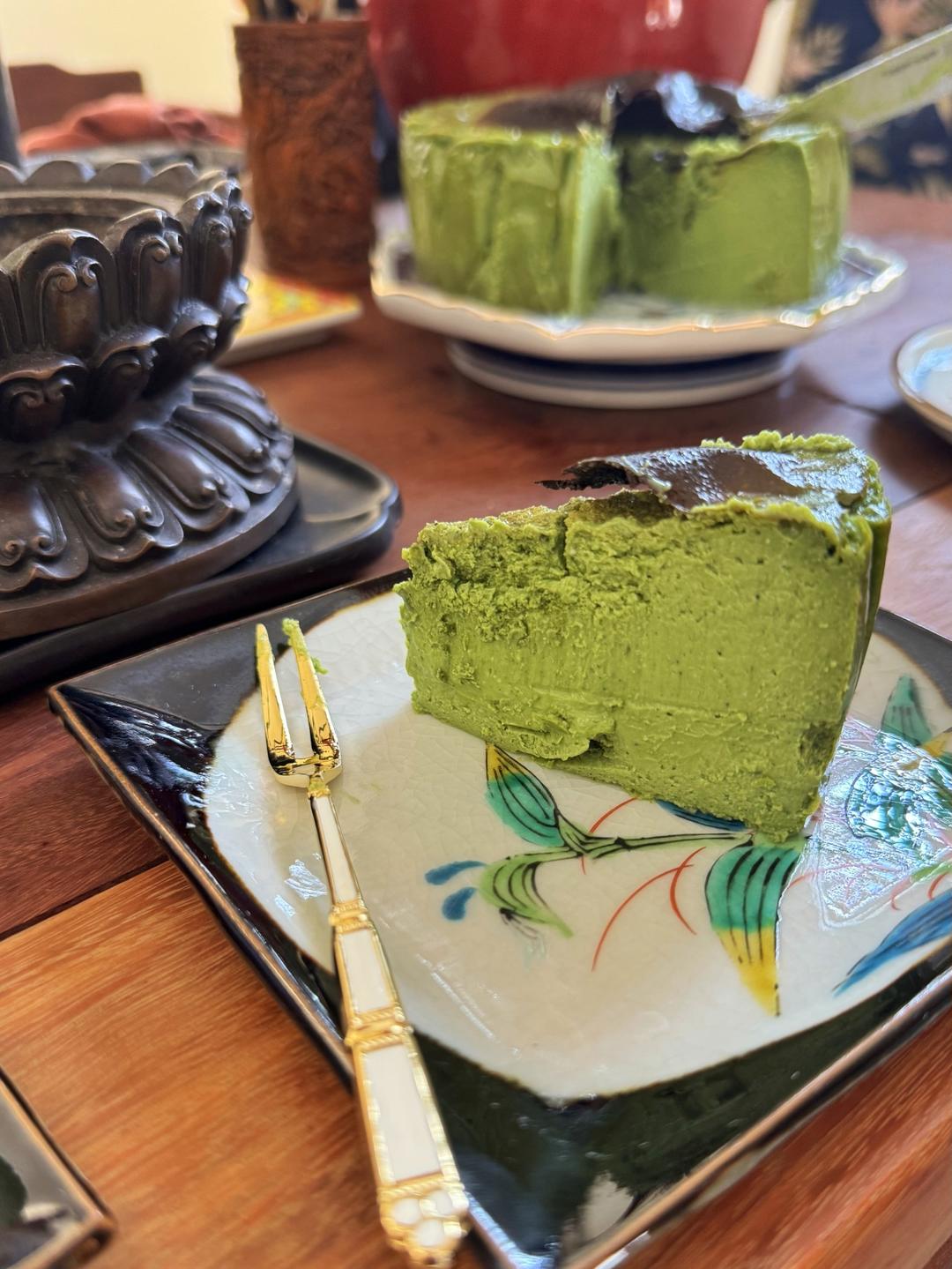 日本名店配方‼️浓郁抹茶流心巴斯克（附教学）