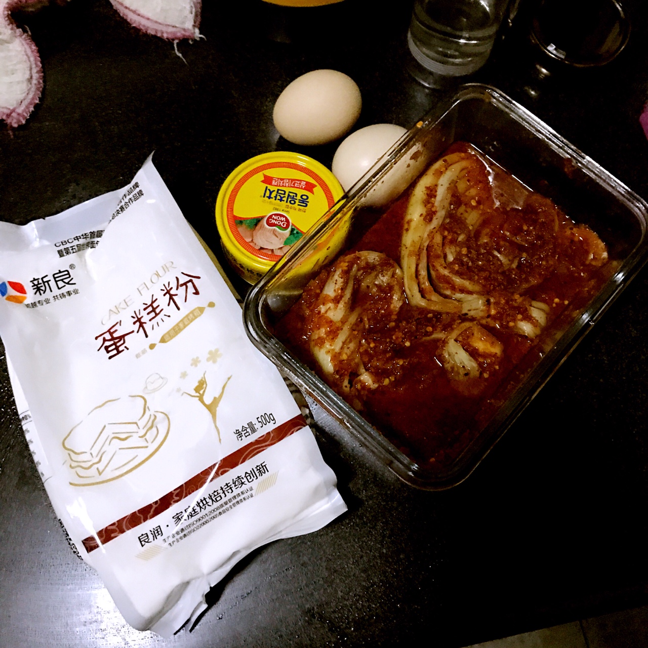 韩式泡菜饼（加金枪鱼版）的做法 步骤1