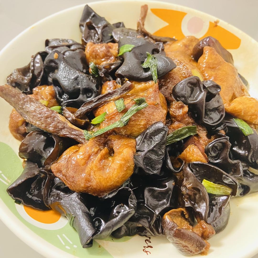 蚝油双菇油面筋