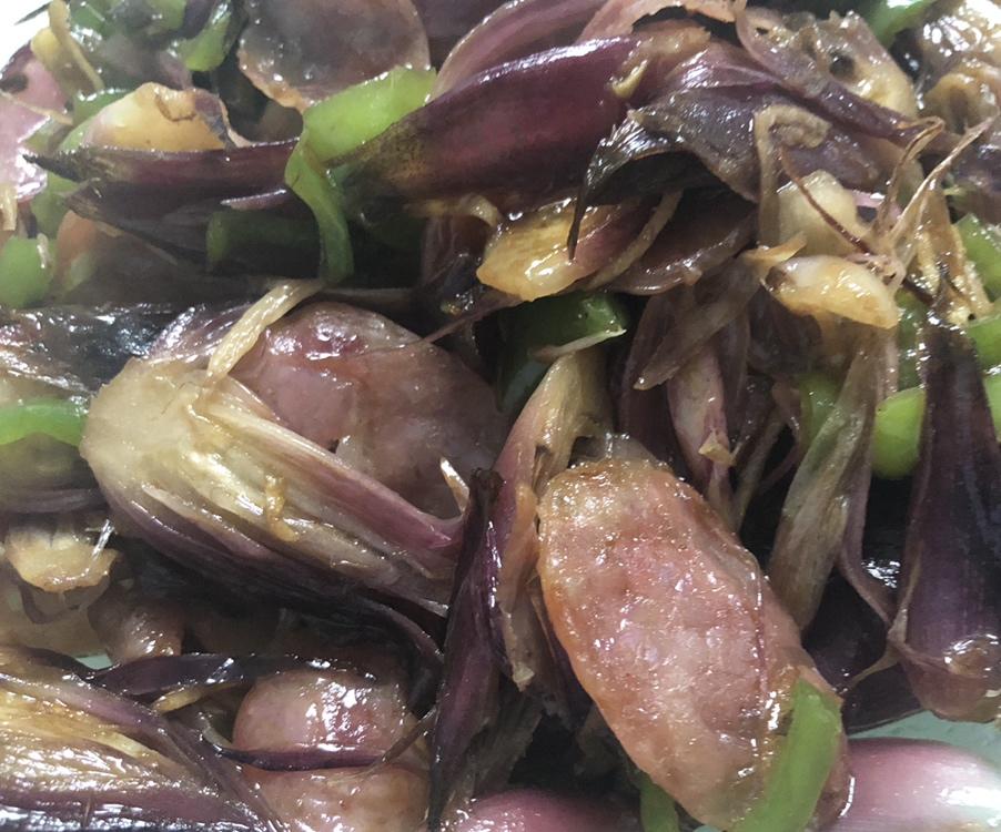 阳荷炒香肠